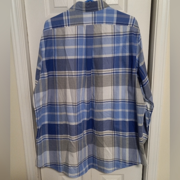 Ralph Lauren Blue Plaid Dress shirt XXL - Picture 3 of 3